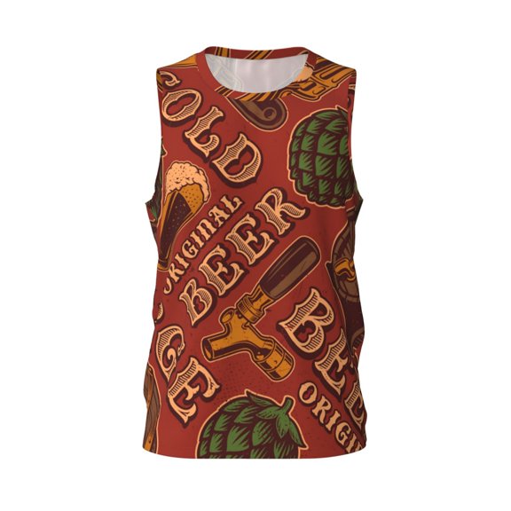 Mens Basketball Jersey Hip-Hop Sreetwear Sports Team Tops, Cold Beer Vintage