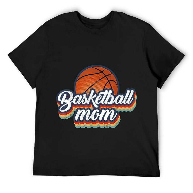 Mens Basketball Mom Vintage 90s Style Basketball Mother Gift T 