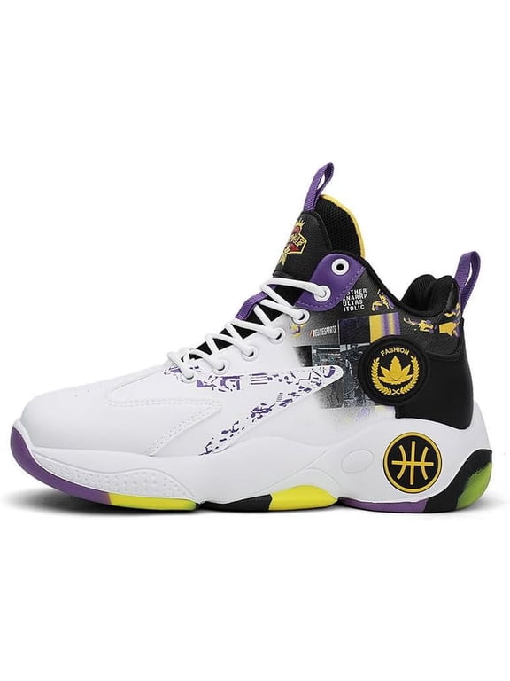 Mens Basketball Shoes, Youth Basketball Sneakers, Anti Slip Basketball Trainers Sports Shoes for Men Indoor and Outdoor