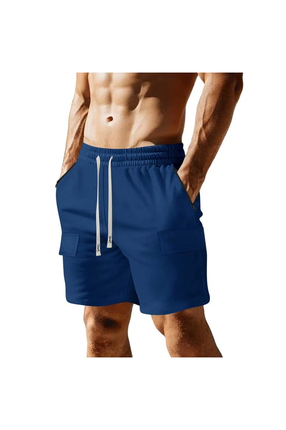 Mens Basketball Shorts Elastic Waist Baggy Drawstring Trendy Solid Color Wide Leg Running Workout Pants with Pockets
