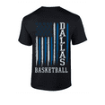 thumbnail image 1 of Mens Basketball Tshirt Dallas Basketball Flag Team Color Short Sleeve T-shirt-Black-large, 1 of 1