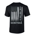 thumbnail image 1 of Mens Basketball Tshirt San Antonio Basketball Flag Team Color Short Sleeve T-shirt-Black-small, 1 of 4