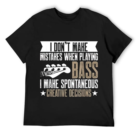 Mens Bass Guitars Funny Vintage Guitarist Guitar Player Gift T-Shirt Black X-Large