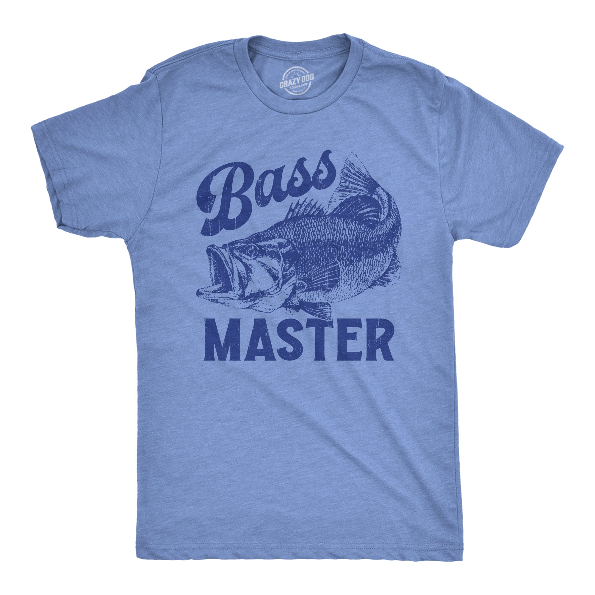 Mens Bass Master T Shirt Funny Sarcastic Fishing Professional Fish Graphic  Novelty Tee For Guys Graphic Tees
