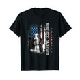 thumbnail image 1 of Mens Basset Hound Dad Vintage American Flag Father's Day T-Shirt, 1 of 5