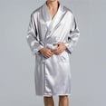 thumbnail image 1 of Mens Bathrobes For Men Bathrobes Robe Men Robe Terry Cloth Thin, Summer, Silk Bath Grey Robes, 1 of 8