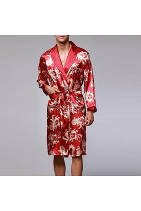 Mens Bathrobes Men'S Robes Lightweight Bath Robe Mens Bath Thin Design, Tie Up Lightweight Robes For