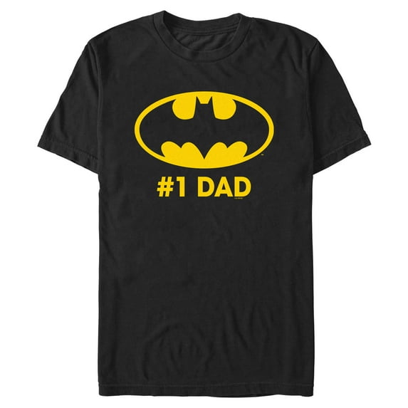Mens Batman Bat Number 1 Dad T Shirt