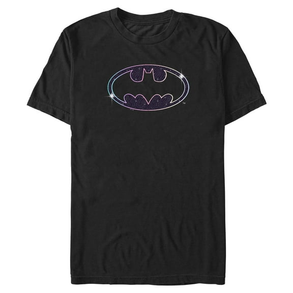 Mens Batman Colorful Shimmer Logo T Shirt