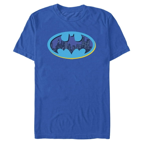 Mens Batman Signal Skyline T Shirt