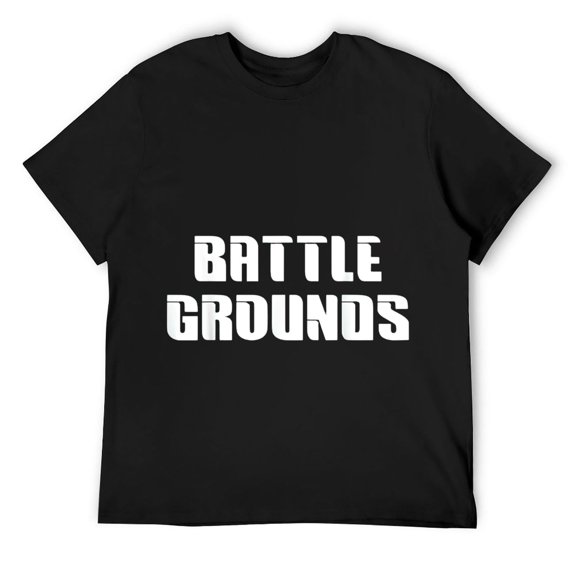 Mens Battle Grounds, Video Game Shirts, Gaming T Shirt Black