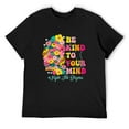 thumbnail image 1 of Mens Be Kind To Your Mind end the stigma Mental Health Awareness T-Shirt Black Small, 1 of 5