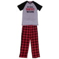 thumbnail image 1 of Mens Be Nice Santa's Watching T-Shirt & Fleece Pants Christmas Pajama Set S, 1 of 1