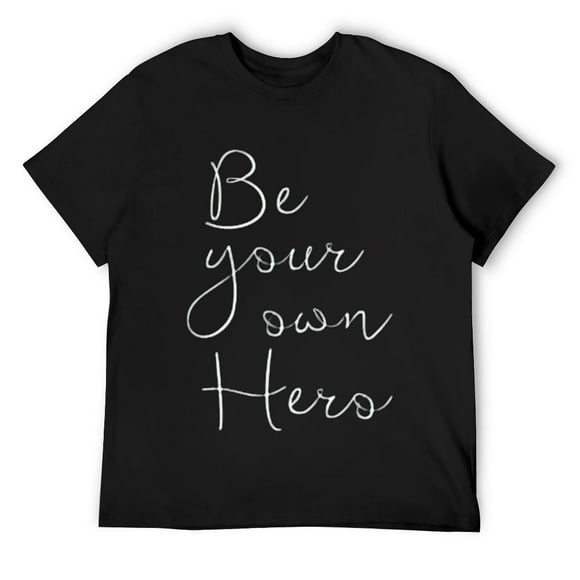 Mens Be your own hero T-Shirt Black