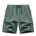 thumbnail image 1 of Mens Beach Board Shorts Quick Dry Elastic Waist Reflective Strip Zip Pockets Hawaiian Short Pants Dad Gifts, 1 of 4