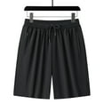 thumbnail image 1 of Mens Beach Shorts Big and Tall Elastic Drawstring Waist Zipper Pockets Outdoor Short Pants Fathers Gift,L-8XL, 1 of 7