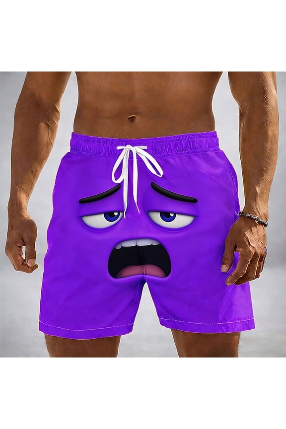 Mens Beach Shorts with Pockets Plus Size Summer Casual Funny Cute Elastic Waist Drawstring Short 2028 Vacation Trunks 2026 Spring Summer Limited-time offer