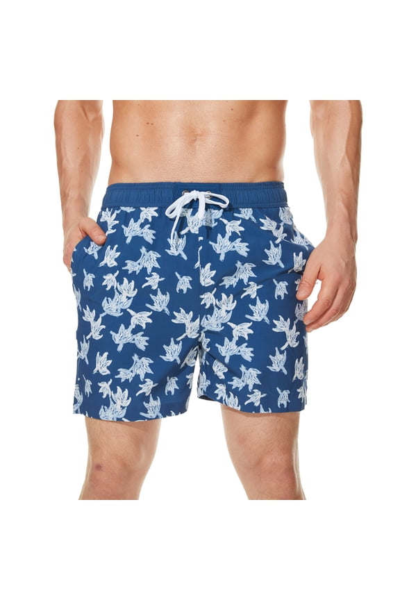 Mens Beach Shorts Summer Casual Elastic Waist Triangle Liner Quick Dry With Zipper Pocket Beach Shorts