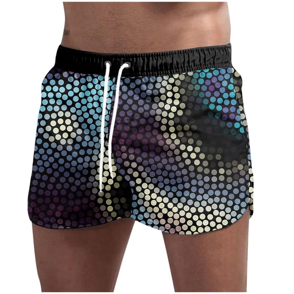 Mens Beach Shorts Swim Trunks American Flag Print Swim Shorts Mesh Lining Swimwear Bathing Suits with Pockets, X-Large, Multicolor