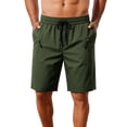thumbnail image 1 of Mens Beach Shorts Swim Trunks Quick Dry Swim Shorts with Zipper Pocket Funny Swimwear Bathing Suits No Lining Size 4XL Army Green, 1 of 5