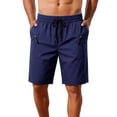 thumbnail image 1 of Mens Beach Shorts Swim Trunks Quick Dry Swim Shorts with Zipper Pocket Funny Swimwear Bathing Suits No Lining Size 4XL Navy, 1 of 5