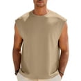 thumbnail image 1 of Mens Beach Sleeveless Shirts Workout Tank Tops Cut Off Shirts Gym Muscle Loose Fit Summer Vacation Tanks, 1 of 5
