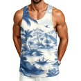 thumbnail image 1 of Mens Beach Tank Tops Summer Graphic Palm Tree Sleeveless Shirts for Men Vacation Gym Running Workout Tank Top, 1 of 4