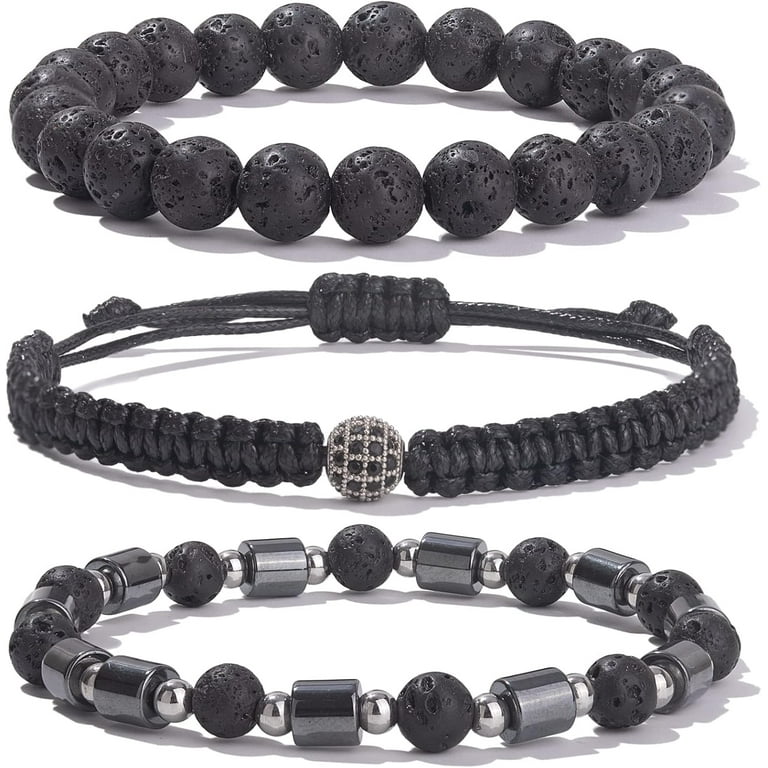 STONE BEAD BRACELET 4 MM COOL GREY STONE BEAD BRACELET 4 MM COOL GREY