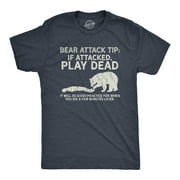 Mens Bear Attack Tip Tshirt Funny Camping Hiking Outdoor Adventure Sarcastic Tee Graphic Tees