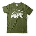 thumbnail image 1 of Mens Bear T-shirt Mountain Bear Shirt Camping Bear Tee Nature Bear Shirt Nature Lover Shirt (XX-Large Military Green), 1 of 6