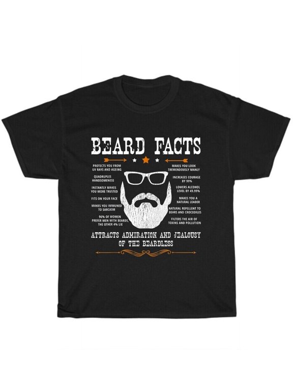 Mens Beard Facts Bearded Man Humor Design Beard Lover T-Shirt Unisex Funny Gift