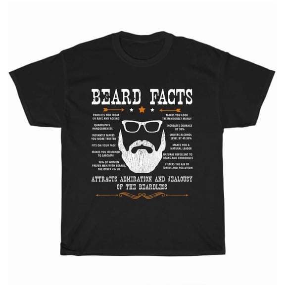 Mens Beard Facts Bearded Man Humor Design Beard Lover T-Shirt Unisex Gift