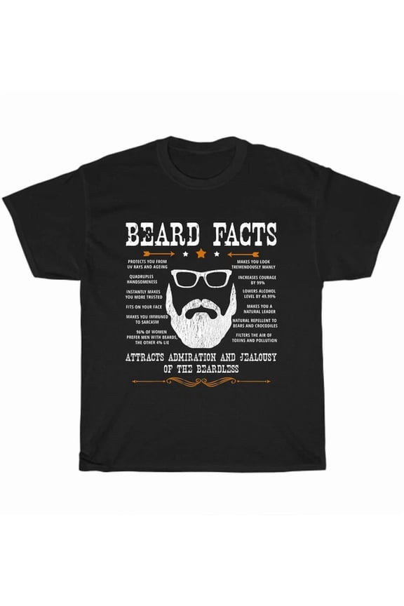 Mens Beard Facts Bearded Man Humor Design Beard Lover T-Shirt Unisex Gift