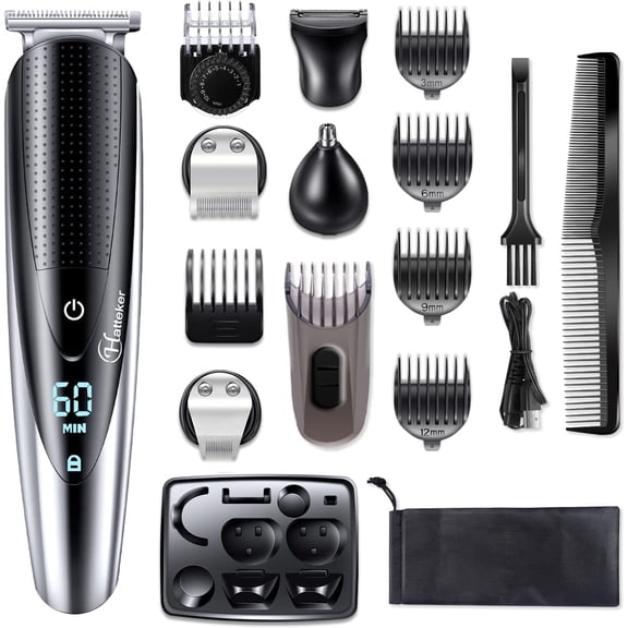 Mens Beard Trimmer Grooming kit Hair Mustache Body Groomer for Nose Ear Facial Cordless Waterproof 5 in 1