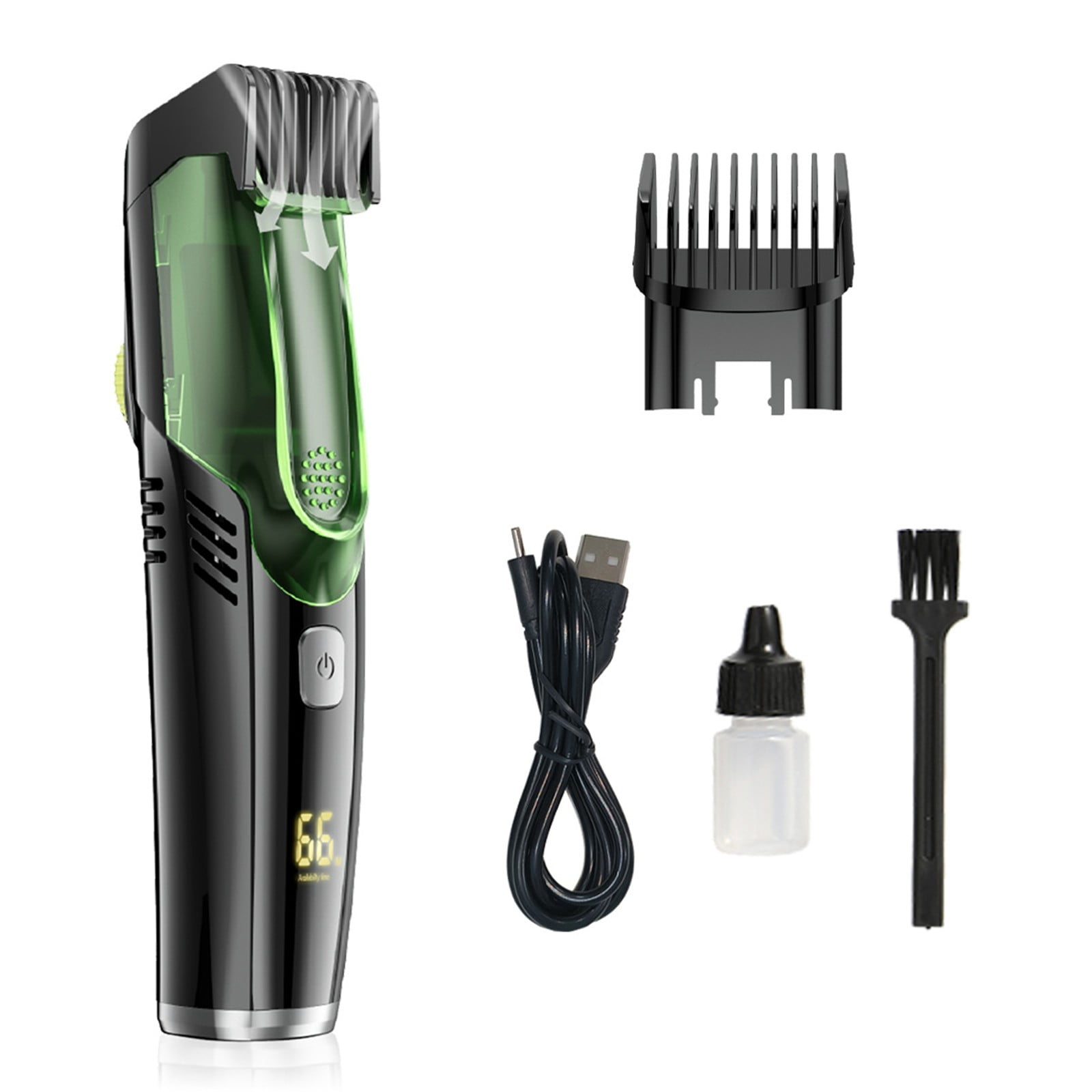 Mens Beard Trimming Catcher Hair Clipper With Hair Suction High Power