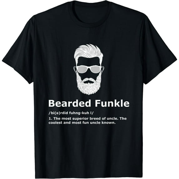 Mens Bearded Funkle Shirt Funny Uncle Definition T-Shirt