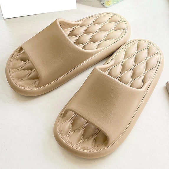 Mens Bedroom Slippers On Arch Support Bathroom with Cushioned Sole Comfortable Leisure Slide Home Open Toe Mens Sandals