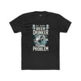 thumbnail image 1 of Mens Beer Drinking Fishing Problem Funny TShirt Graphic Fishing Themed Tee, 1 of 2