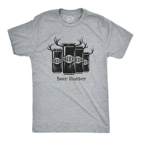 Mens Beer Hunter T Shirt Funny Sarcastic Drinking Deer Hunting Joke Novelty Tee for Guys Graphic Tees