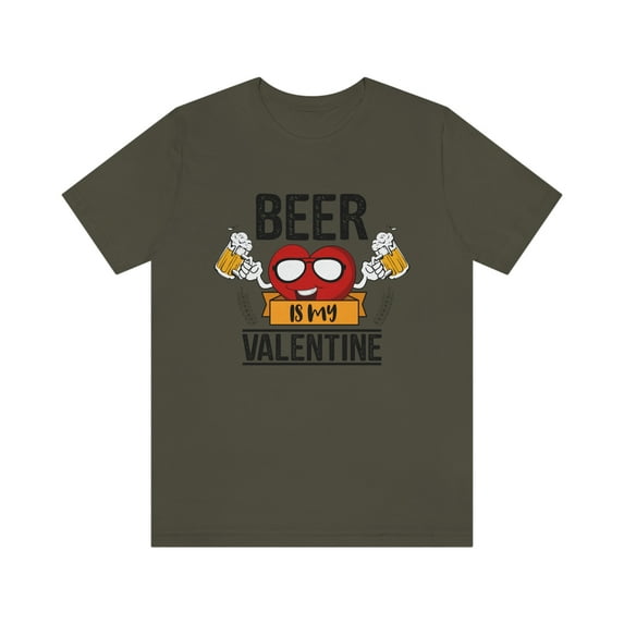 Mens Beer is My Valentine TShirt Funny Drinking Love Sarcastic T-Shirt