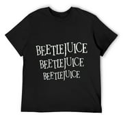 STANI Mens Beetlejuice Beetlejuice Beetlejuice Stack V-Neck T-Shirt Black Small