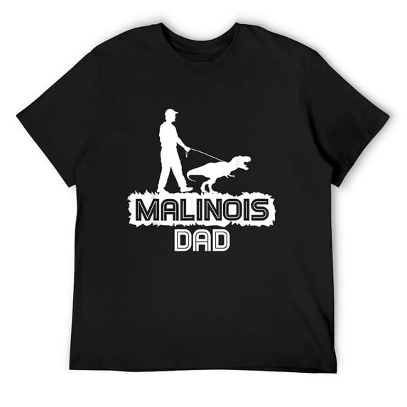 Mens Belgian Malinois Rescue Lovers | Belgian Malinois Dad T-Shirt Black Small