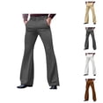 thumbnail image 1 of Mens Bell Bottom Pants 70s 2026 Casual Retro Dress Pants Flared Trousers with Pockets 70s Disco Outfits, 1 of 8