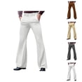 thumbnail image 1 of Mens Bell Bottom Pants 70s 2026 Casual Retro Flared Trousers Dress Pants with Pockets 70s Disco Outfits, 1 of 8
