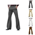 thumbnail image 1 of Mens Bell Bottom Pants 70s 2026 Retro Casual Flared Trousers Dress Pants with Pockets 70s Disco Outfits, 1 of 8