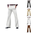 thumbnail image 1 of Mens Bell Bottom Pants 70s 2026 Retro Casual Flared Trousers Dress Pants with Pockets 70s Disco Outfits, 1 of 8