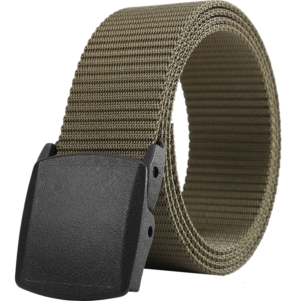 Mens Belt ,Nylon bing Canvas Belt with Plastic Buckle Breathable