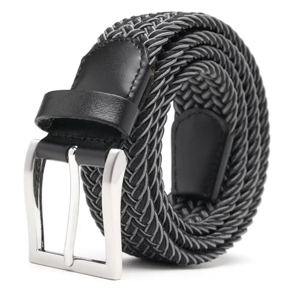 Mens Belt - Braided Stretch Golf Belt for Men 1 3/8"- Mens Gift for Golf Pants
