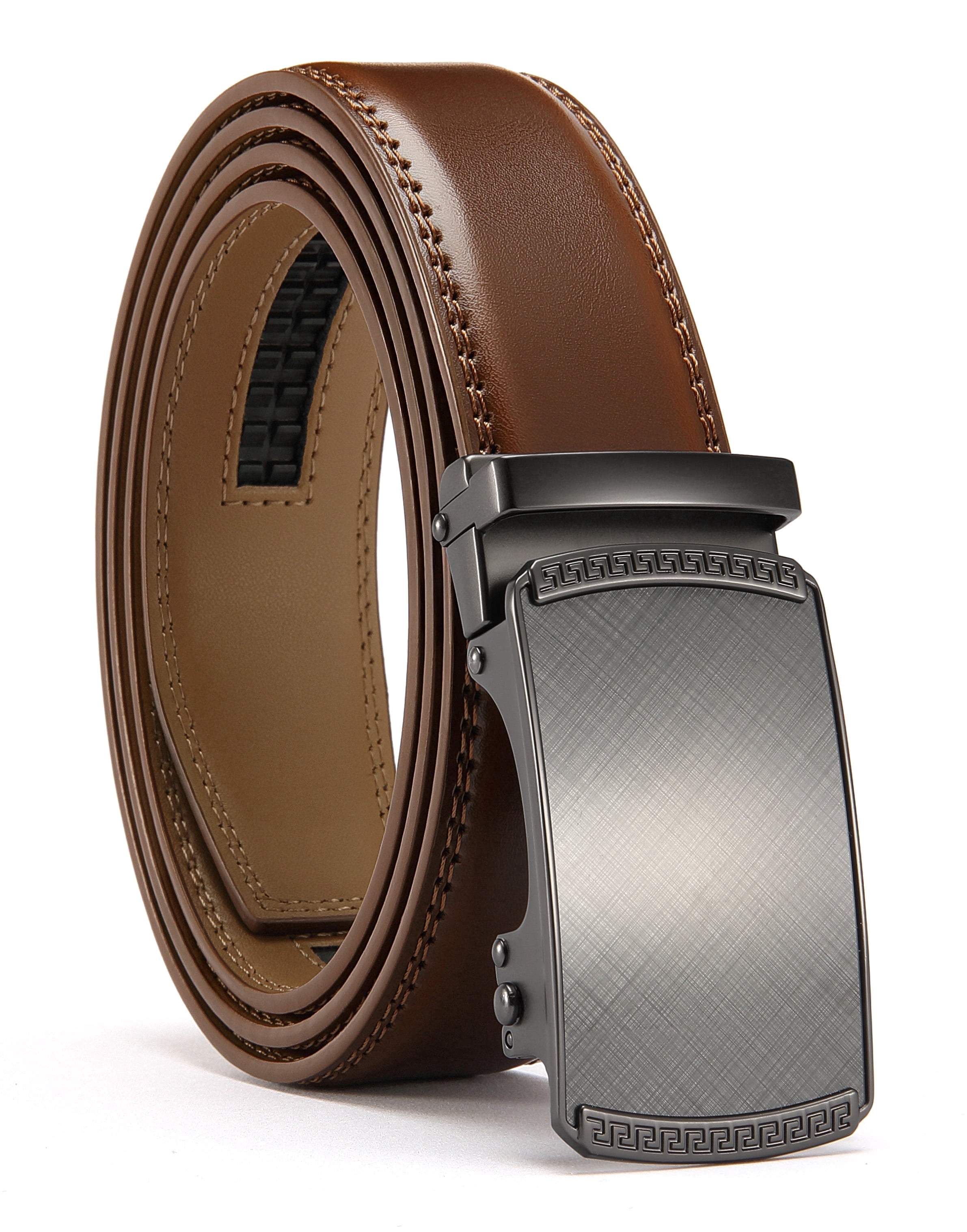 leather ratchet dress belt YOETEY Men's Belt, Adjustable Casual Belt, 1 3/8