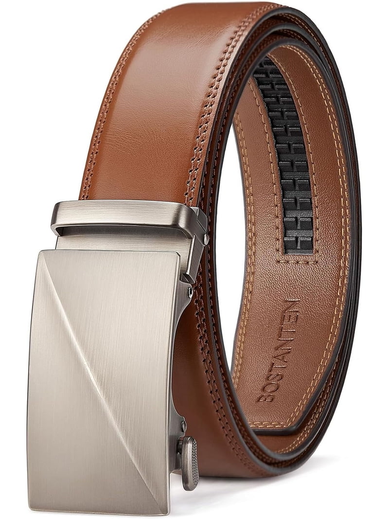Mens Belt Leather Ratchet Belt For Men Dress and Casual with 